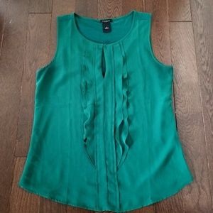 Ann Taylor Factory Sleeveless Ruffle Top